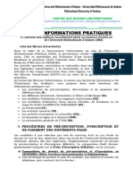 Informations Pratiques Du Service de L'assistance Et de L'orientation de L'uma