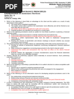 Auditing and Assurance Principles Quiz No. 4