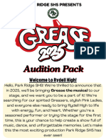 Grease Audition Pack 2025