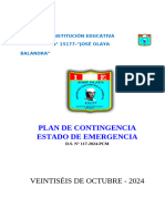 Plan de Contingencia - Estado de Emergencia Colegios