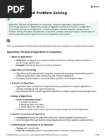 Algorithms and Problem Solving: Algorithms: The Role of Algorithms in Computing