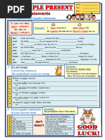 The Simple Present - Negative Statements
