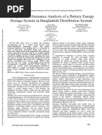 Sizing and Performance Analysis of A Battery Energy Storage System in Bangladesh Distribution System