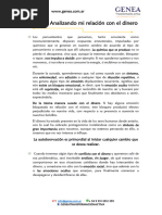 Actividad Especial Analizando Mi Relacion Con El Dinero