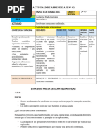 MAT 31-10 Resolvemos Operaciones Combinadas