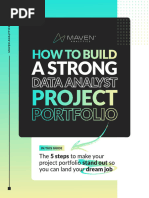 Sales PDF - How To Build An Analyst Portfolio