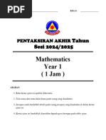 Pentaksiran Akhir Tahun Mathematics Year 1