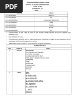 Term 2 Datesheet & Syllabus Class-5