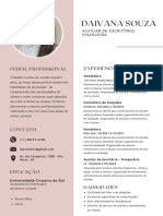 Cópia de Currículo Simples Com Foto e Informações em Rosa e Branco PDF