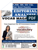 LAST 3 MONTH VOCABULARY MAGAZINE BY NIMISHA MA'AM September To