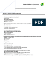 Edexcel Biology Chapter End Test Ecosystem 2024