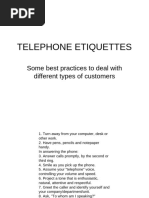 Telephone Etiquettes