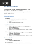 Lab Report Exel