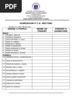 HPTA Meeting Attendance