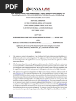 (Application For Review of The Judgment of The Court of Appeal at Nairobi (M'Inoti, Sichale & J. Mohammed, JJ.A.) Dated 6th November 2020)