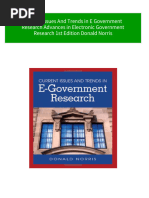 Get Current Issues and Trends in E Government Research Advances in Electronic Government Research 1st Edition Donald Norris Free All Chapters