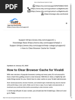 How To Clear Browser Cache For Vivaldi