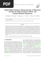 Rapid High Frequency Measurements of Electrical Circuits by Using Frequency Mixer and Pseudo Random Sequences