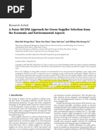 A Fuzzy MCDM Approach For Green Supplier Selection