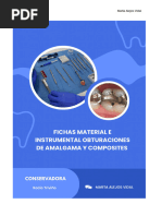 Fichas Material e Instrumental Obturaciones de Amalgama y Composites