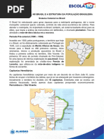 Sistema Colonial No Brasil e A Estrutura Da População Brasileira