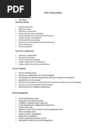 ITOM Training Syllabus