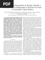 Sistema de Armazenamento de Energia Aplicado A Sistemas Eólicos Empregando Conversores de Fonte Z Conectados À Rede Elétrica