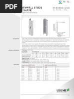 Usg Me Drywall Studs - C Shape Technical Datasheet