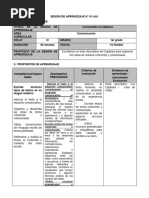 Sesion de Aprendizaje de Comunicacion 13 de Noviembre