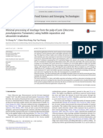 Minimal Processing of Mucilage From The Pulp of Yam (Dioscorea Pseudojaponica Yamamoto) Using Bubble Separation and Ultraviolet Irradiation