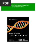 Principles of Toxicology Third Edition. Edition Karen E. Stine