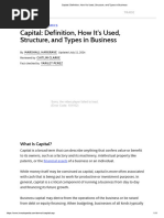 Capital - Definition, How It's Used, Structure, and Types in Business