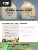 Microbial Spoilage of Milk