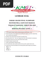 Soal Grand Final Inggris Level-1