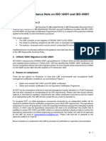 Appendix D - Guidance Note On ISO 14001 and ISO 45001