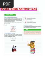 Sucesiones Aritmeticas para Primer Grado de Secundaria