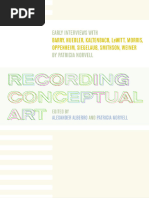 Recording Conceptual Art - Early Interviews With Barry, Huebler, KaltenbaMorris, Oppenheim, Siegelaub, Smithson, and Weiner by Patricia Norvell - Robert Barry & Alexander Alberro