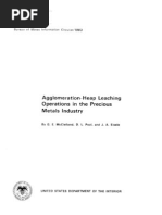 Agglomeration-Heap Leaching Operations in The Precious Metals Industry by G. E. McClellan