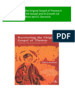 Full Recovering The Original Gospel of Thomas A History of The Gospel and Its Growth 1st Edition April D. Deconick Ebook All Chapters