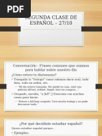 Segunda Clase de Español (27-10)