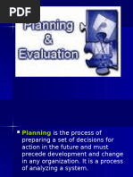 Planning and Evaluation 