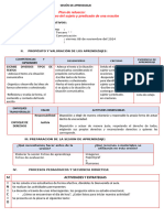 SESIÓN DE APRENDIZAJE Reforzamos El Nucleo Del Sujeto y El Nucleo Del Predicado