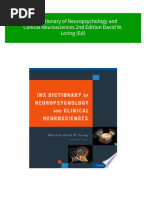 INS Dictionary of Neuropsychology and Clinical Neurosciences 2nd Edition David W. Loring (Ed)