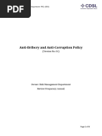 Anti Bribery and Anti Corruption Policy