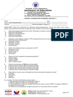 2ND Quarterly Examination in General Biology 1