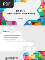 Lecture 8 - Introduction To OOP