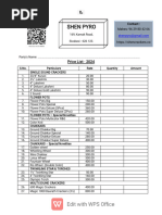 Price List