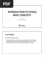 1 - Introduction To Ethics, Basic Concepts