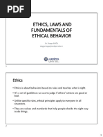 2 - Ethics, Laws and Fundamentals of Ethical Behavior