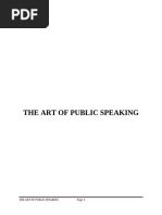 The Art of Public Speaking